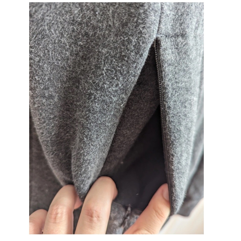 Gymshark Sweater Tunic Mock Neck Charcoal Grey Fleece Pocket Zip Size Small - Picture 5 of 6